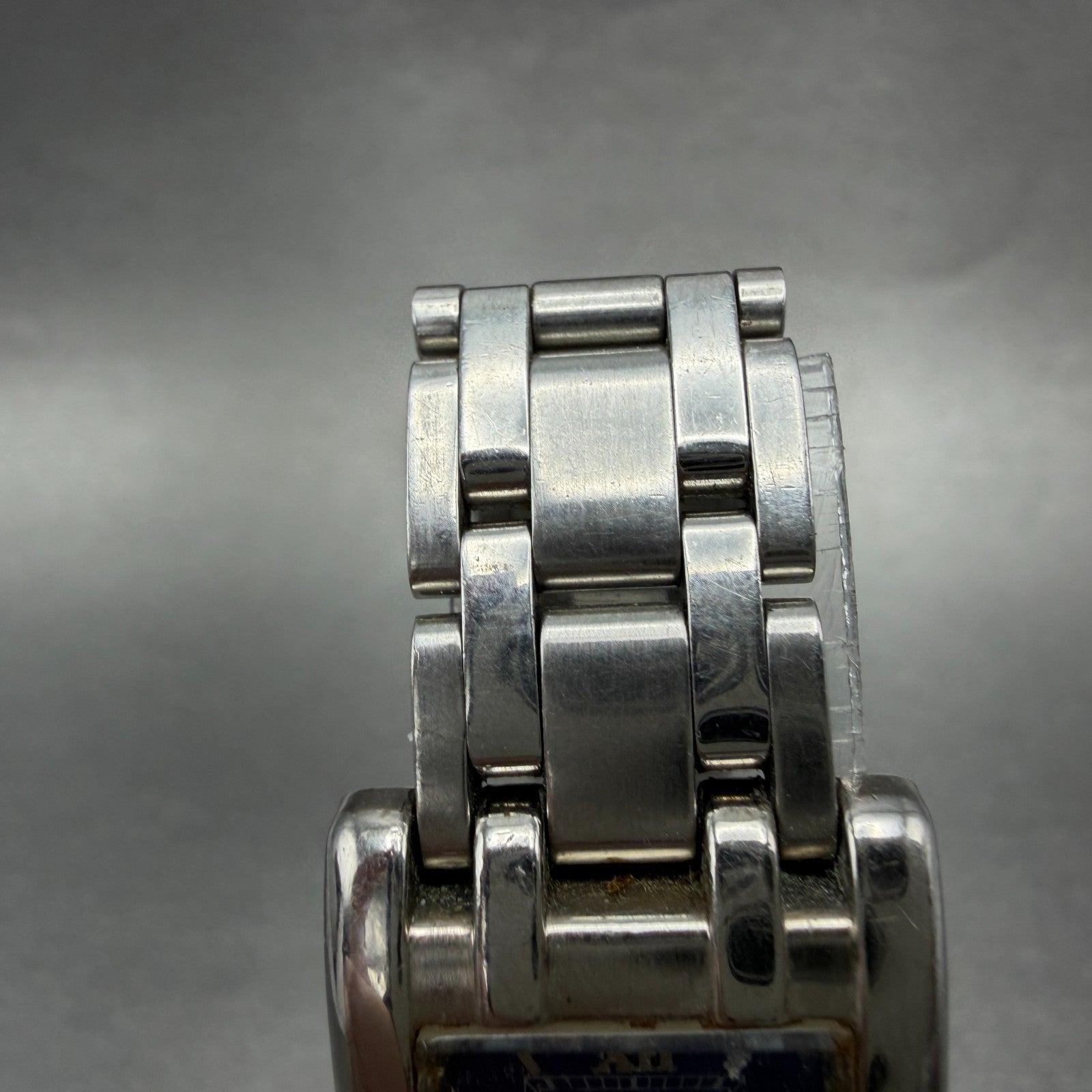Cyma Tank Watch Women 20mm Blue Dial Silver Tone Rectangle 730 New Battery4