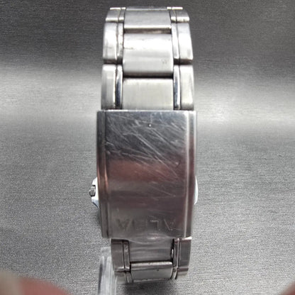 Seiko Alba Watch Men 39mm Luminous Dial Silver Tone Date V732-0S00 New Battery7