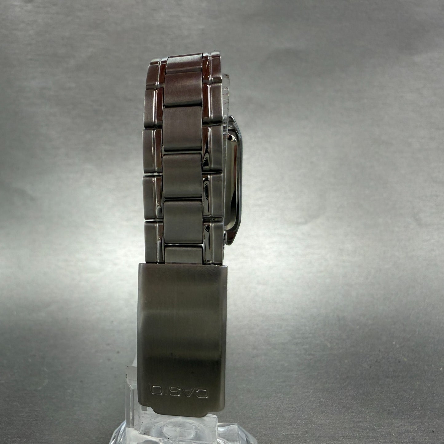 Casio Tank Watch Women 22mm Black Dial Silver Tone Rectangle LTP-V007 NewBattery7