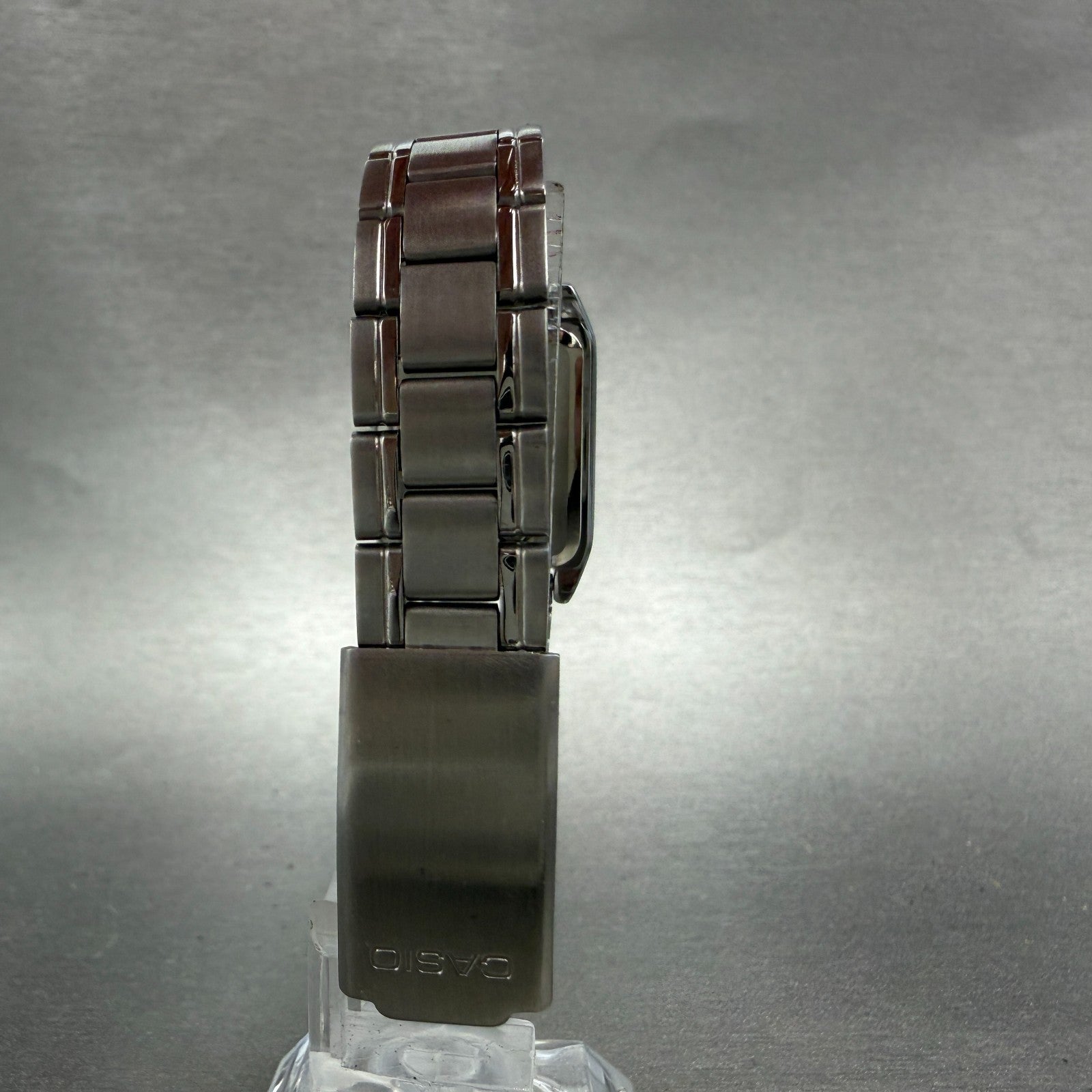 Casio Tank Watch Women 22mm Black Dial Silver Tone Rectangle LTP-V007 NewBattery7