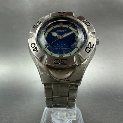 Citizen OXY Dive Watch Men 39mm Blue Dial Silver Tone 5518-L16649 New Battery5