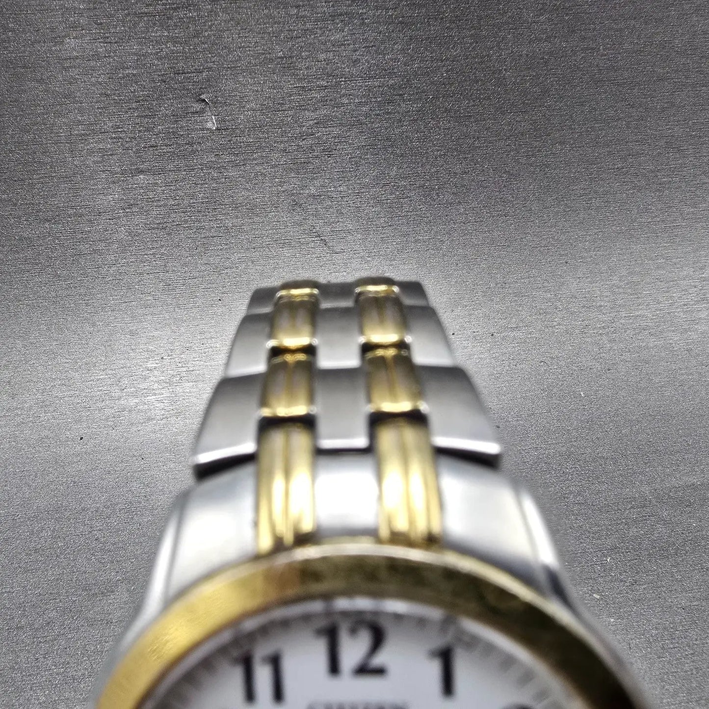 Citizen Eco-0Drive Watch Men 40mm White Dial Two Tone Date E111-S070023 Runs4
