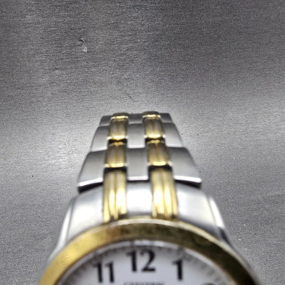 Citizen Eco-0Drive Watch Men 40mm White Dial Two Tone Date E111-S070023 Runs4