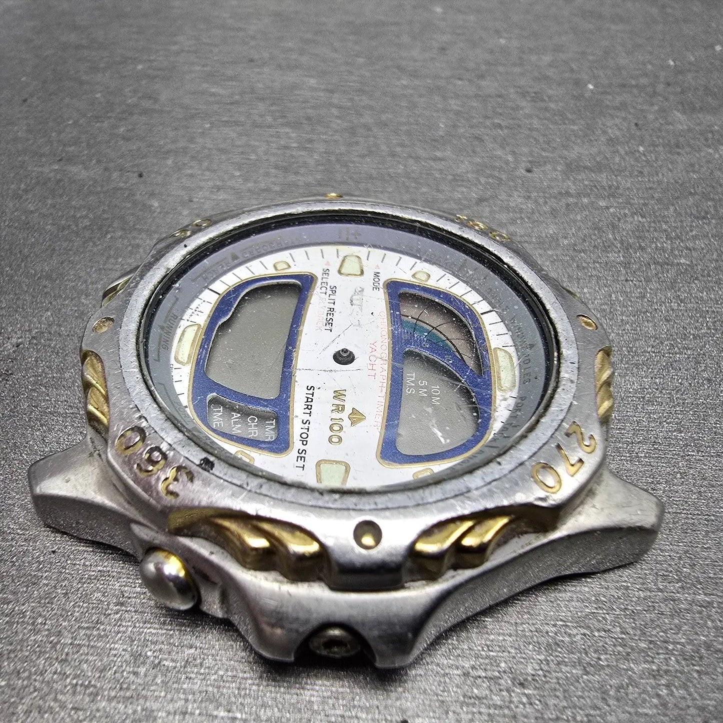 Citizen Yachtmaster C211 Watch Men 42mm Two Tone Alarm Chronograph Ana Digi PART6