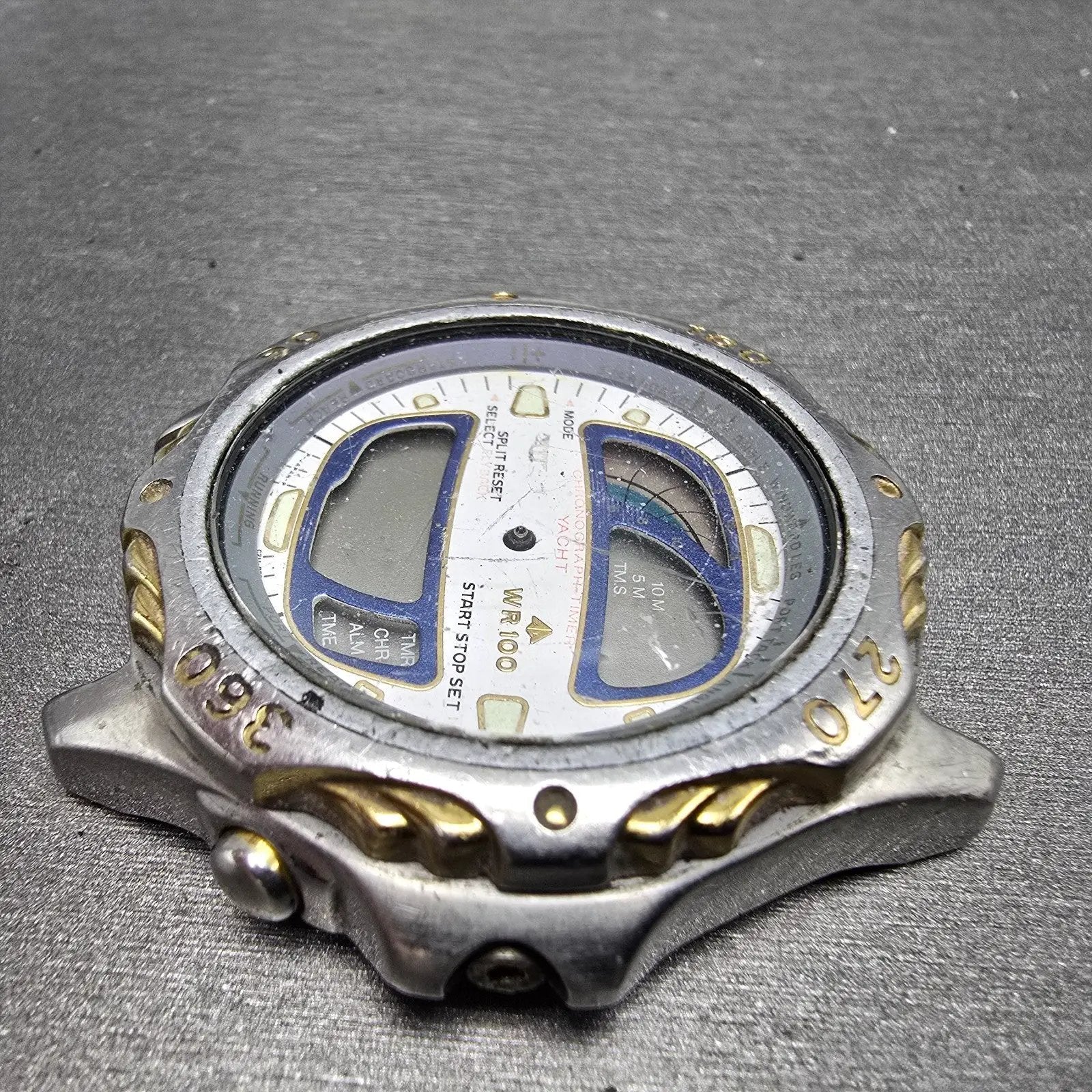 Citizen Yachtmaster C211 Watch Men 42mm Two Tone Alarm Chronograph Ana Digi PART6