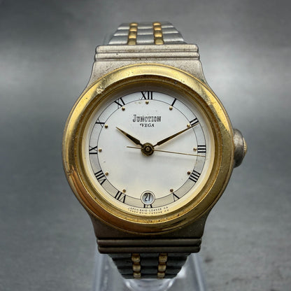 Citizen Vega Junction Watch Women 25mm White Dial Two Tone Date Round New Batt0