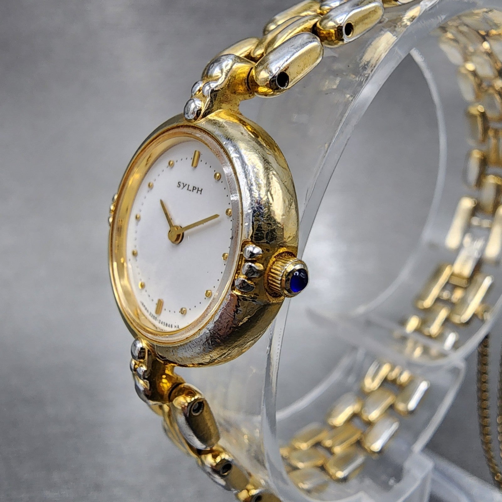 Citizen Sylph Watch Women 19mm White Dial Gold Tone Round 2200241797 New Batt2