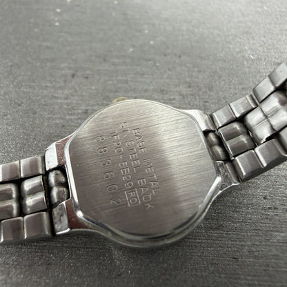 Seiko Watch Women 17mm Silver Dial Two Tone Oval 1F20-5B29 New Battery9