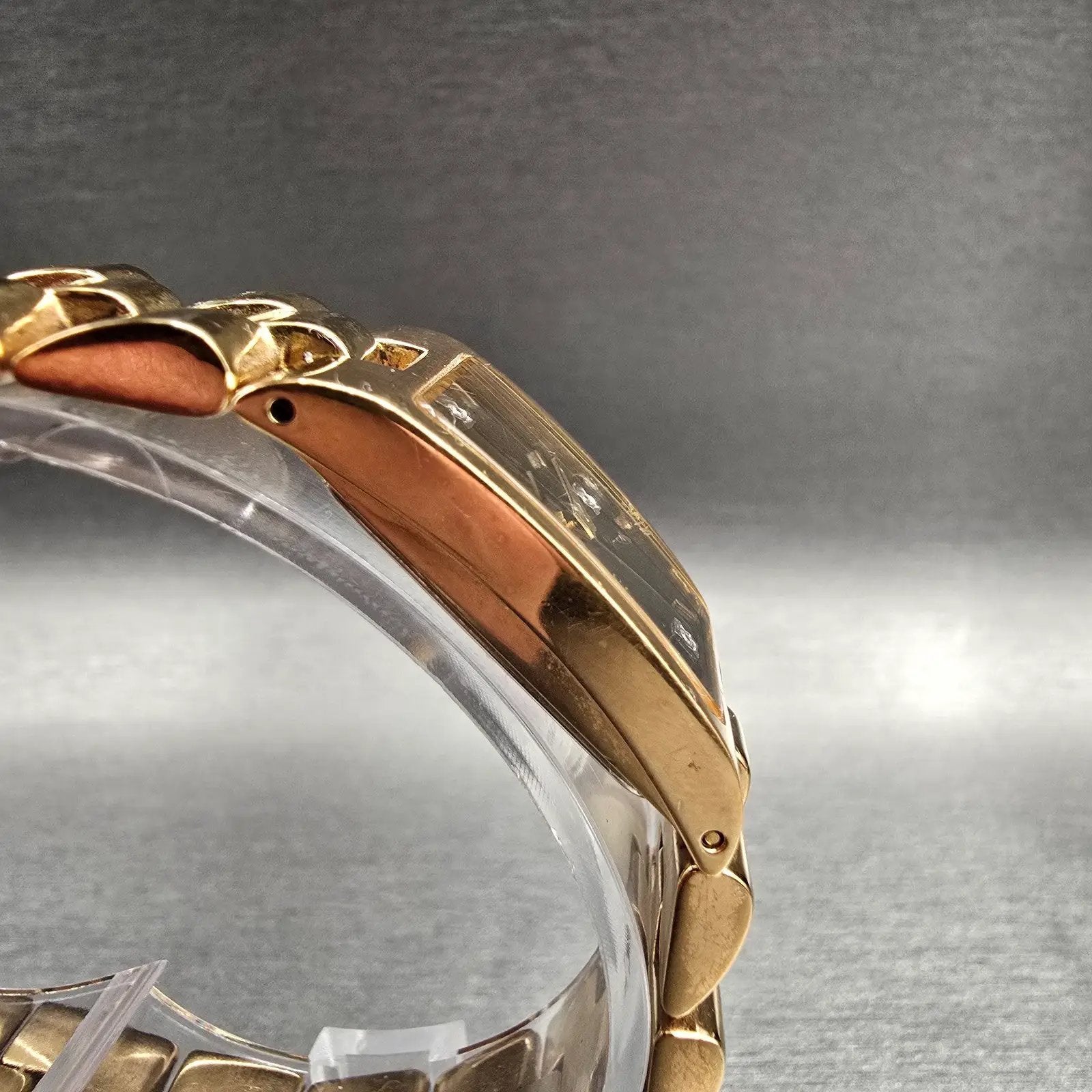 Bulova Tank Watch Women 18mm Black Dial Gold Tone Rectangle 97S73 New Battery3