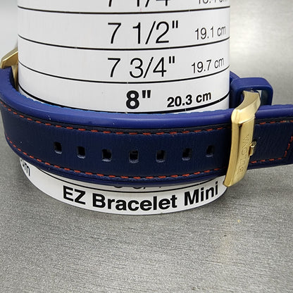 Bulova Marine Star Chronograph Watch Men 44mm Blue Dial Gold Tone Date 97B16810