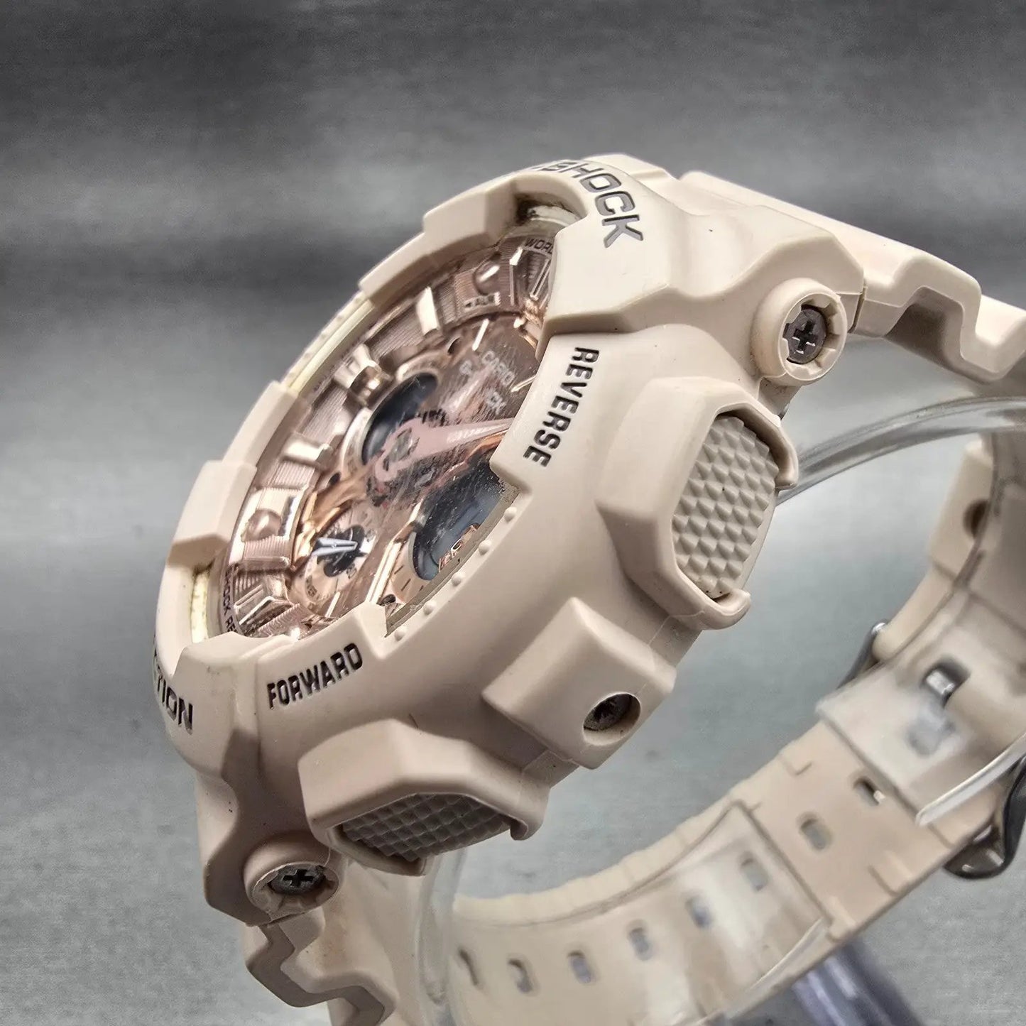 Casio G-Shock GMA-S120MF Watch Women 45mm Rose Gold Dial Alarm Chrono New Batt2