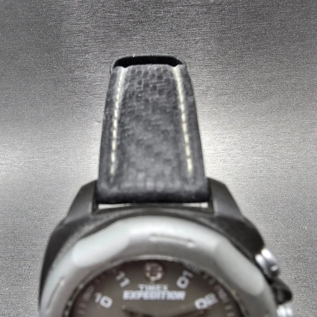 Timex Expedition Watch Men 41mm Gray Dial Black Analog Digital Alarm Chrono Runs4