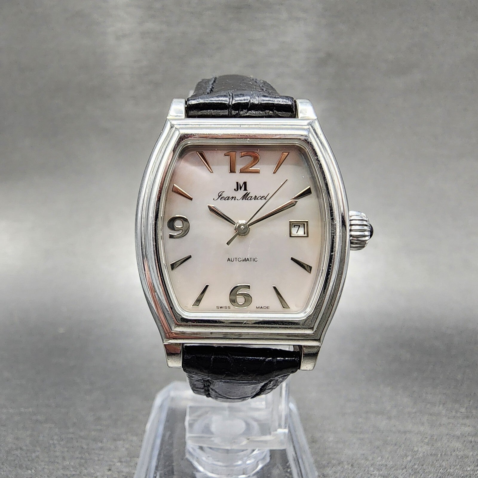 Jeal Marcel Automatic Watch Women 26mm MOP Dial Steel Date Tonneau 260.063 Works5
