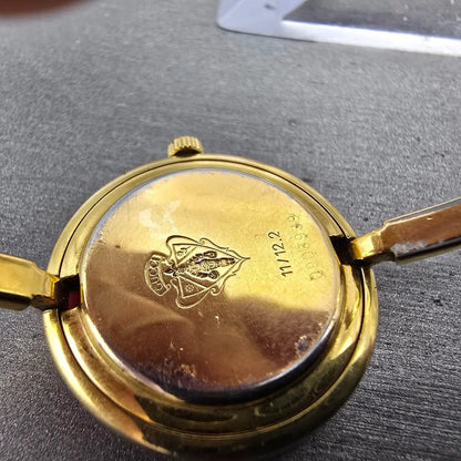 Gucci 11/12.2 Watch Women 26mm White Dial Gold Tone Round New Battery Pink Bezel9