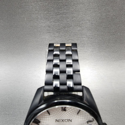 Nixon The Bullet Watch Women 38mm White Dial Black Tone Date Round New Battery4