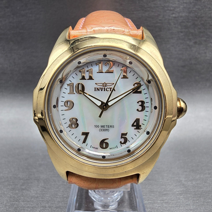 Invicta Baby Lupah Watch Women 38mm MOP Dial Gold  Round 5068 New Battery0