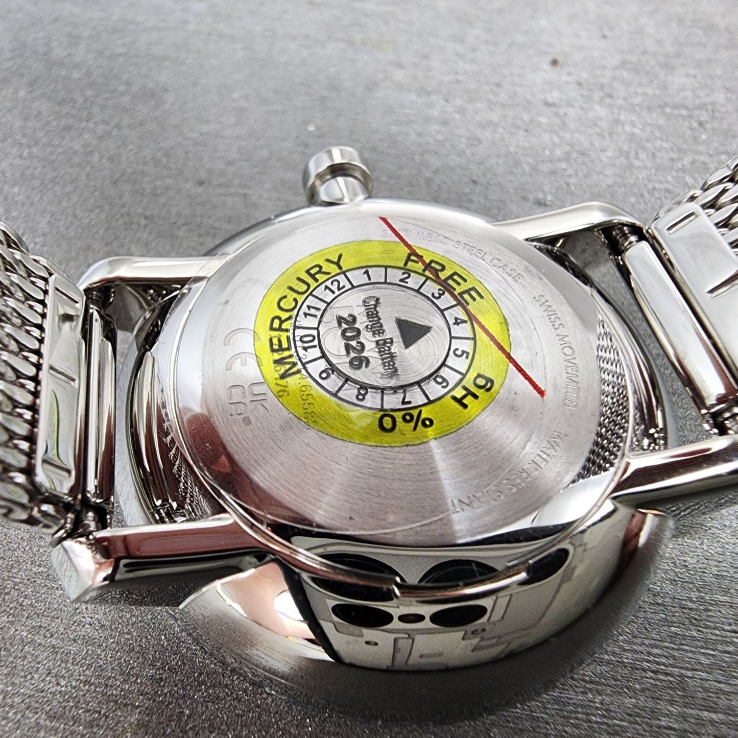 Movado Bold Shimmer Watch Women 34mm Silver Dial Steel Crystal Bezel New Batt