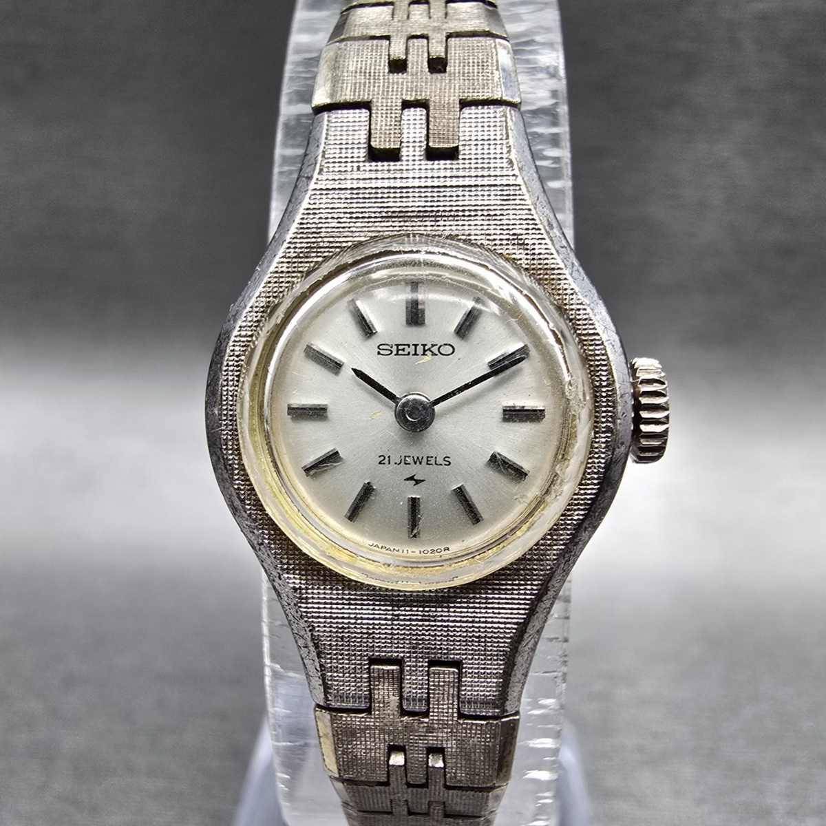 Seiko Watch Women 18mm Silver Dial Silver Tone Round 11-0330 Manual Wind Works K0