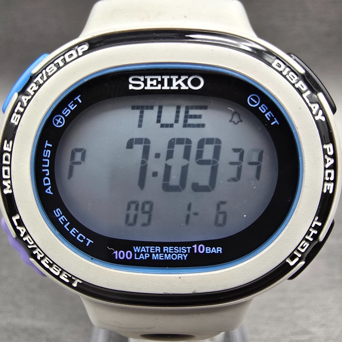 Seiko Prospex Super Runner Watch Women 40mm Black White S601-00A0 New Battery1