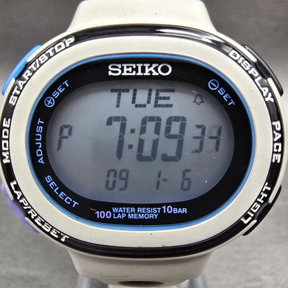 Seiko Prospex Super Runner Watch Women 40mm Black White S601-00A0 New Battery1
