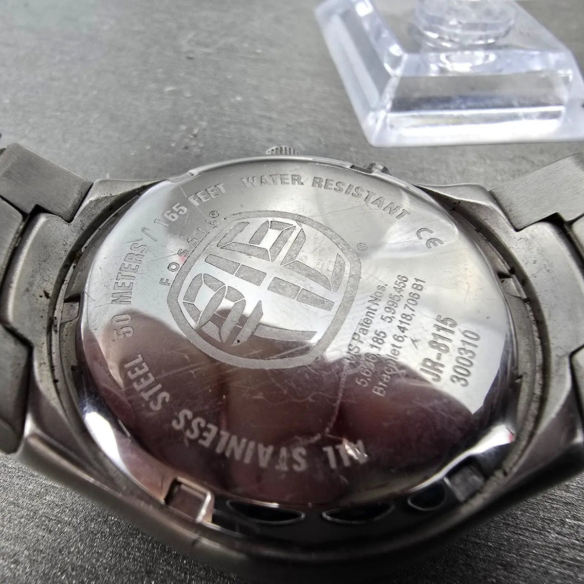 Fossil Big Tic Watch Men 40mm Black Dial Steel Flame Fire JR-8115 New Battery9