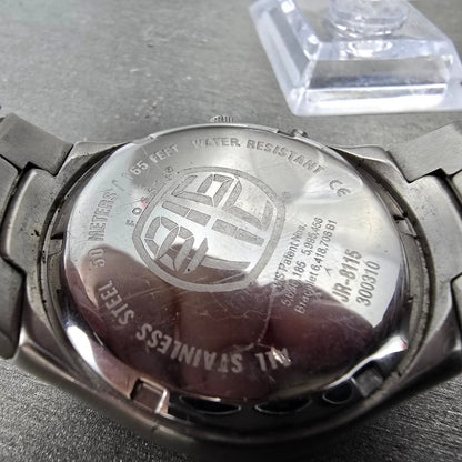 Fossil Big Tic Watch Men 40mm Black Dial Steel Flame Fire JR-8115 New Battery9