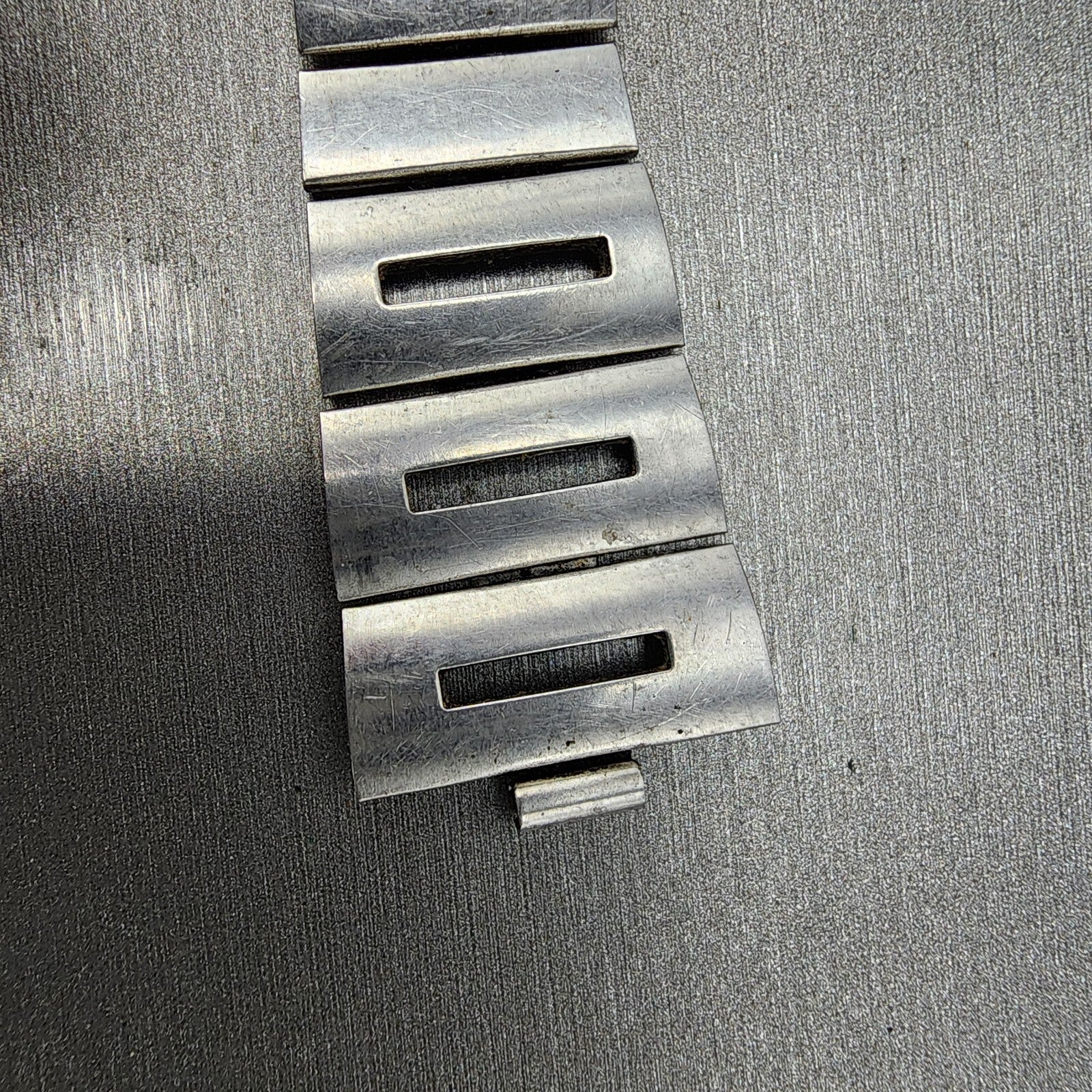VTG Seiko bracelet 22mm Stainless Steel Tri Folding Clasp Japan made READ!!!5