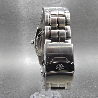 Callaway Dive Watch Men 41mm Silver Dial Silver Tone Date Round New Battery7