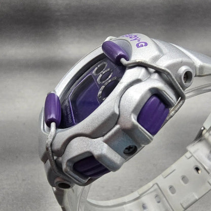 Casio Baby-G BG-1006SA Watch Women 42mm Purple Silver Alarm Chronograph New Batt2