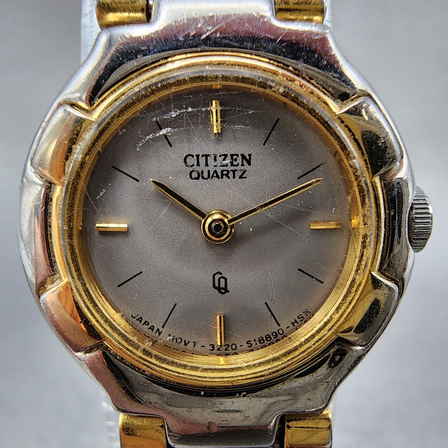 Citizen CQ Watch Women 20mm Gray Dial Two Tone Round 3220S05154 New Battery1