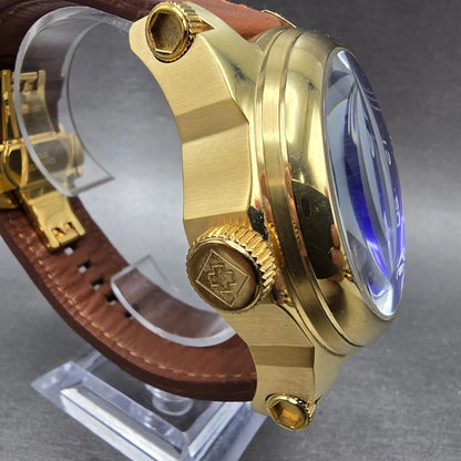 Invicta I Force Chronograph Watch Men 51mm Blue Dial Gold Tone 5418 New Battery4