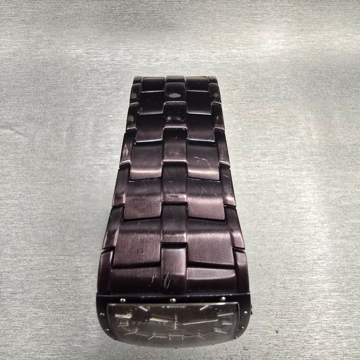 Skagen Watch Men 34mm Brown Dial Titanium Daydate Rectangle 396LTMXD New Battery4