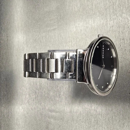 Skagen Ancher Watch Women 34mm Blue Dial Silver Tone Round SKW2606 New Battery4