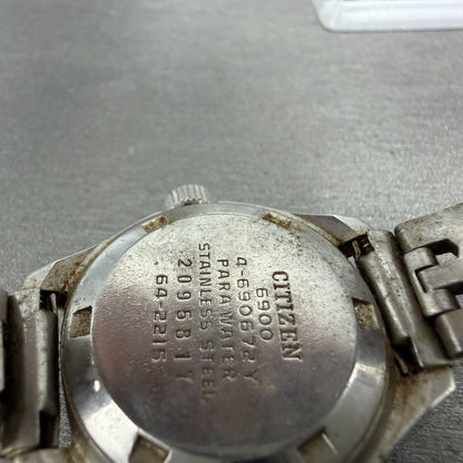 Citizen Automatic Watch Women 26mm Blue Dial Silver Tone Date 4-0690672 Runs9