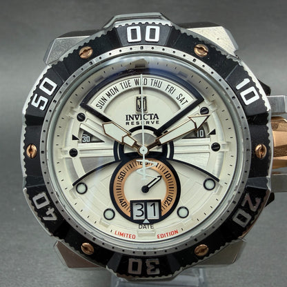 Invicta Jason Taylor Chrono Watch Men 57mm White Dial Steel Daydate New Battery1