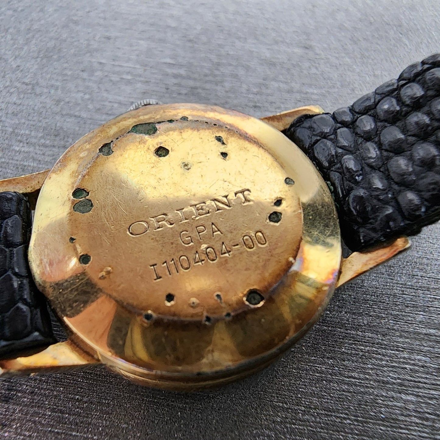 Orient Watch Women 21mm Gold Dial Gold Plated Round Leather New Battery VTG9