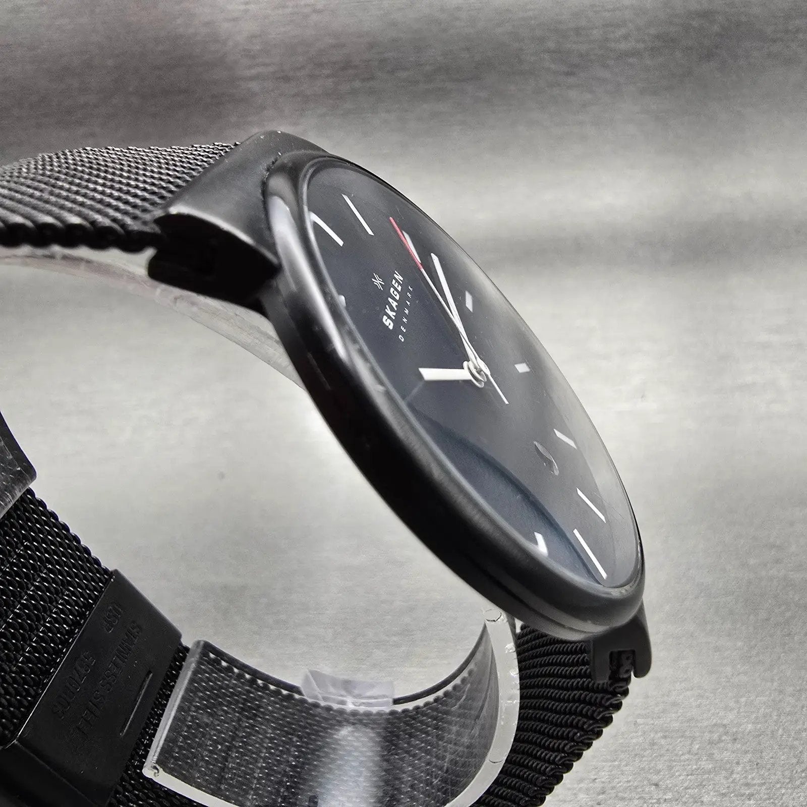 Skagen Watch Men 40mm Black Dial Black Tone Date Round SKW6053 New Battery3