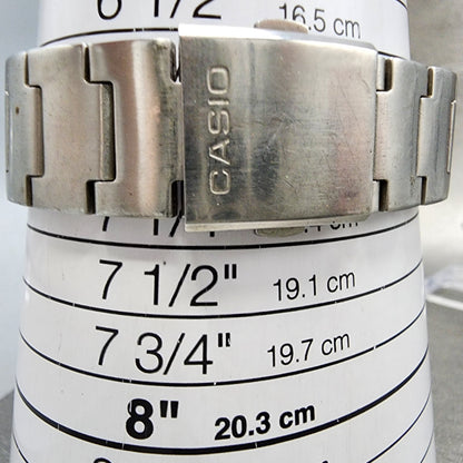 Casio Waveceptor WVA101 Watch Men 42mm Analog Digital Silver Tone Round New Bat10