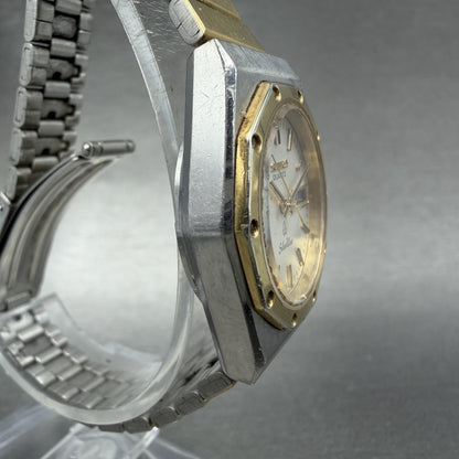 Seiko SilverWave Watch Women 26mm Silver Dial Two Tone Daydate 3423-0190 New Bat3