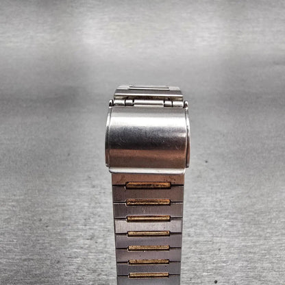Seiko Watch Men 26mm Silver Dial Two Tone Rectangle 6530-5510 New Battery7