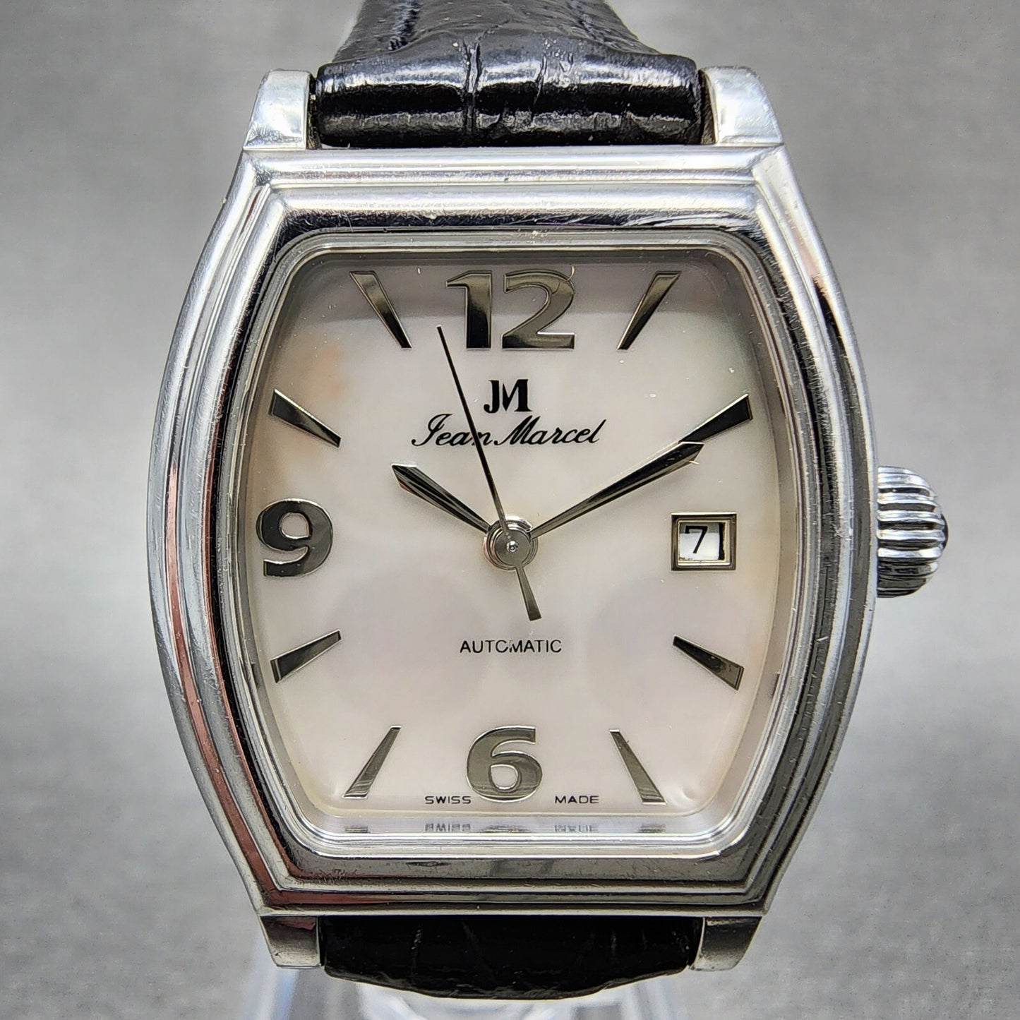 Jeal Marcel Automatic Watch Women 26mm MOP Dial Steel Date Tonneau 260.063 Works1