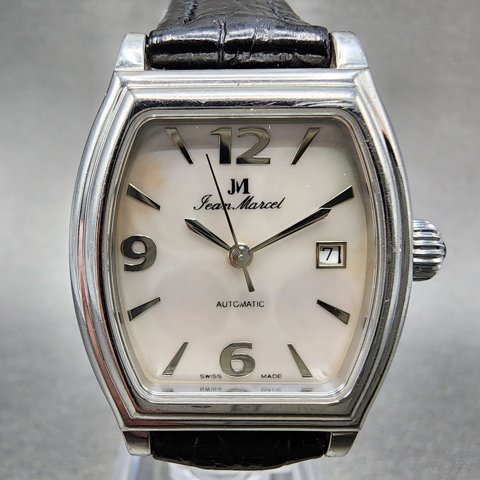 Jeal Marcel Automatic Watch Women 26mm MOP Dial Steel Date Tonneau 260.063 Works1