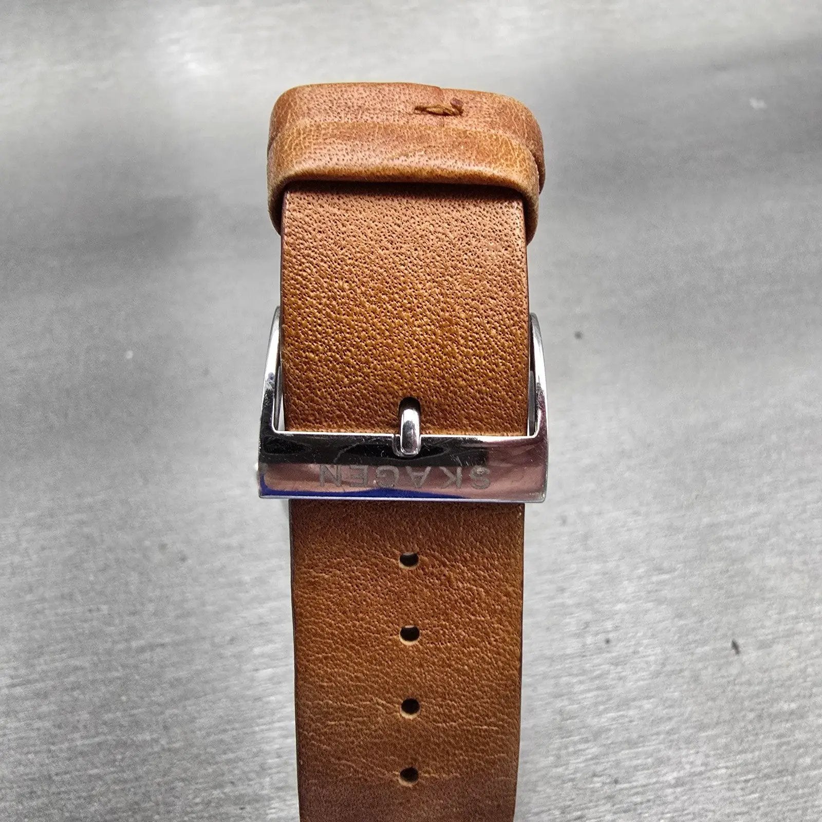 Skagen Grenen Watch Men 38mm Blue Dial Silver Tone Date Round SKW6457 New Batt7