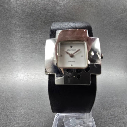 Silpada Tank Watch Women 25mm White Dial Silver Tone Rectangle New Battery5