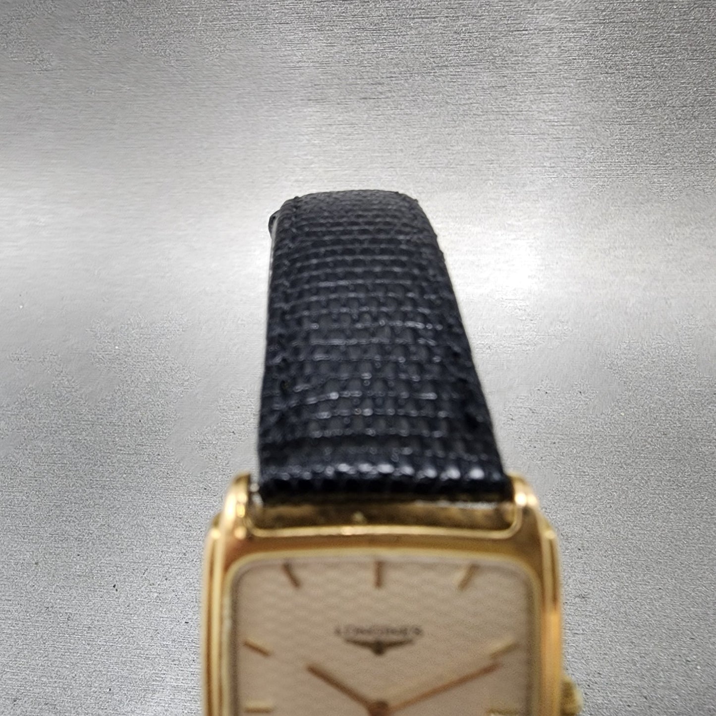 Longines Tank Watch Men 26mm Silver Dial Gold Tone Rectangle 7027 New Battery4