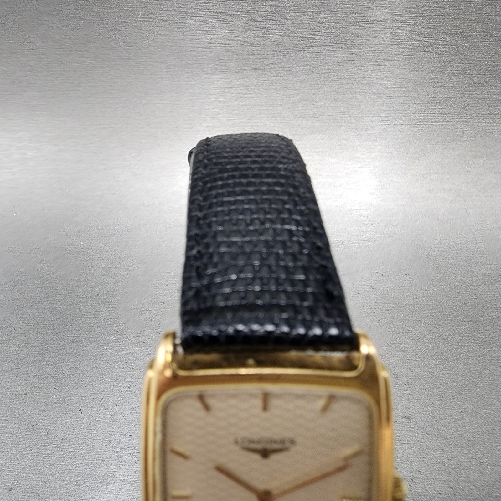 Longines Tank Watch Men 26mm Silver Dial Gold Tone Rectangle 7027 New Battery4