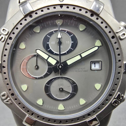 Lorelli Chronograph Watch Men 40mm Gray Dial titanium Date Round New Battery1