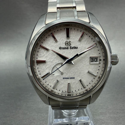 Grand Seiko Snowflake Watch Men 41mm White Dial Titanium Spring Drive SBGA2111
