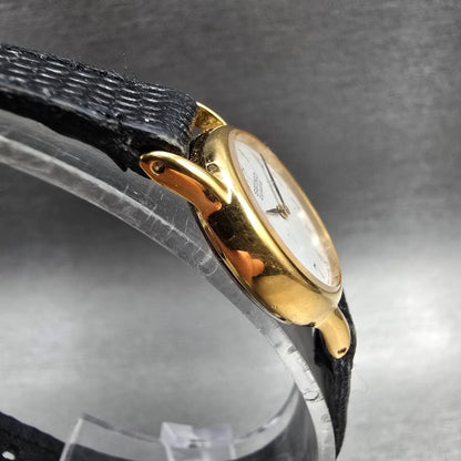 Seiko Watch Women 20mm White Dial Gold Tone Round 2Y00-0A10 New Battery Vintage3