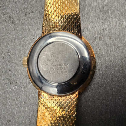Citizen Watch Women 28mm Champagne Dial Gold Tone Round 4-1509966k Manual Wind10